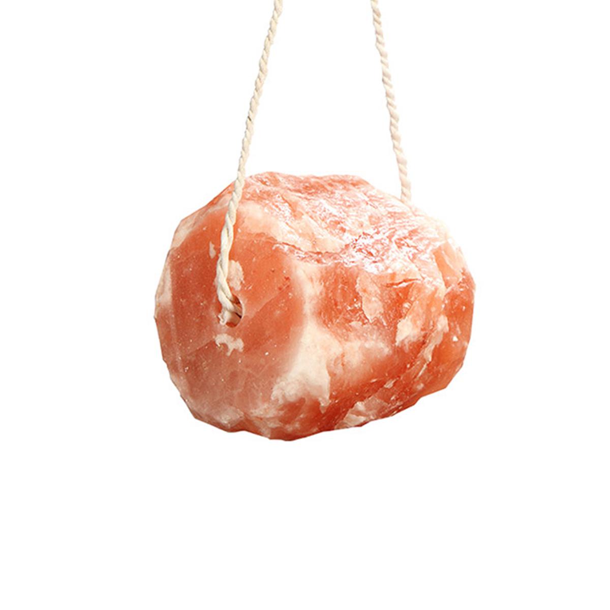 Himalayan salt rock on a white background