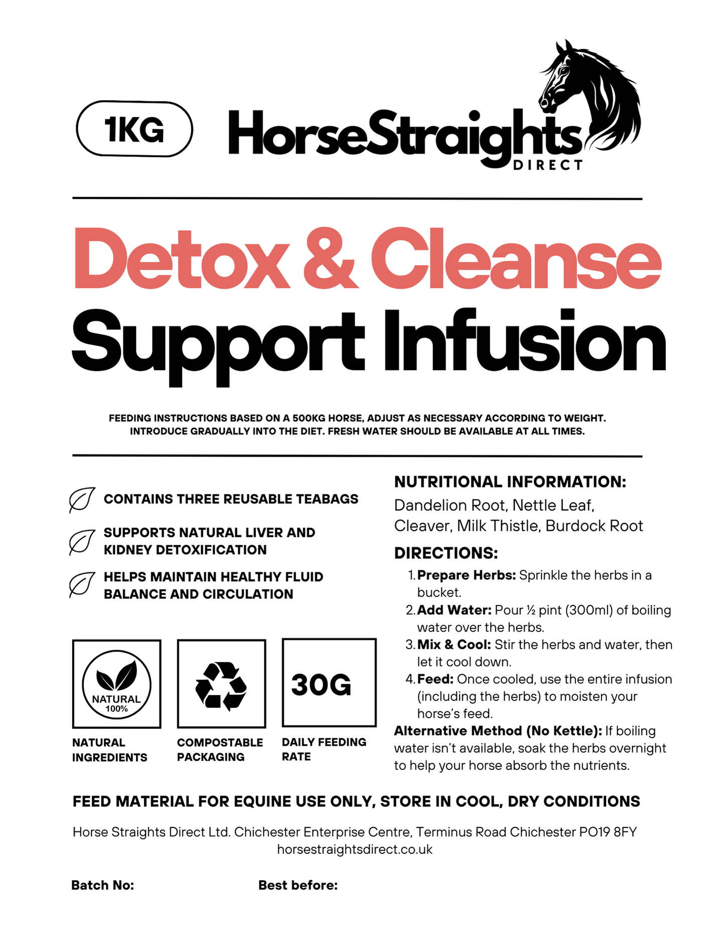 Detox & Cleanse Infusion (Reusable Teabags)